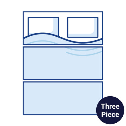 Hybrid Pocket Spring: Rectangular Three Loose Pieces Caravan Mattress