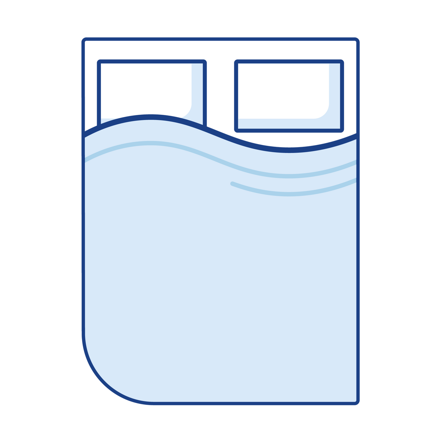 Viroclean® Memory Foam Mattress: Left Foot-End Curve