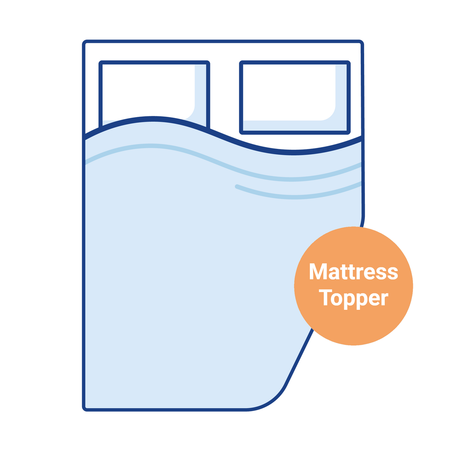 Swift Challenger Grande 670: Rear Offside (Angled Cut) Double Mattress Topper