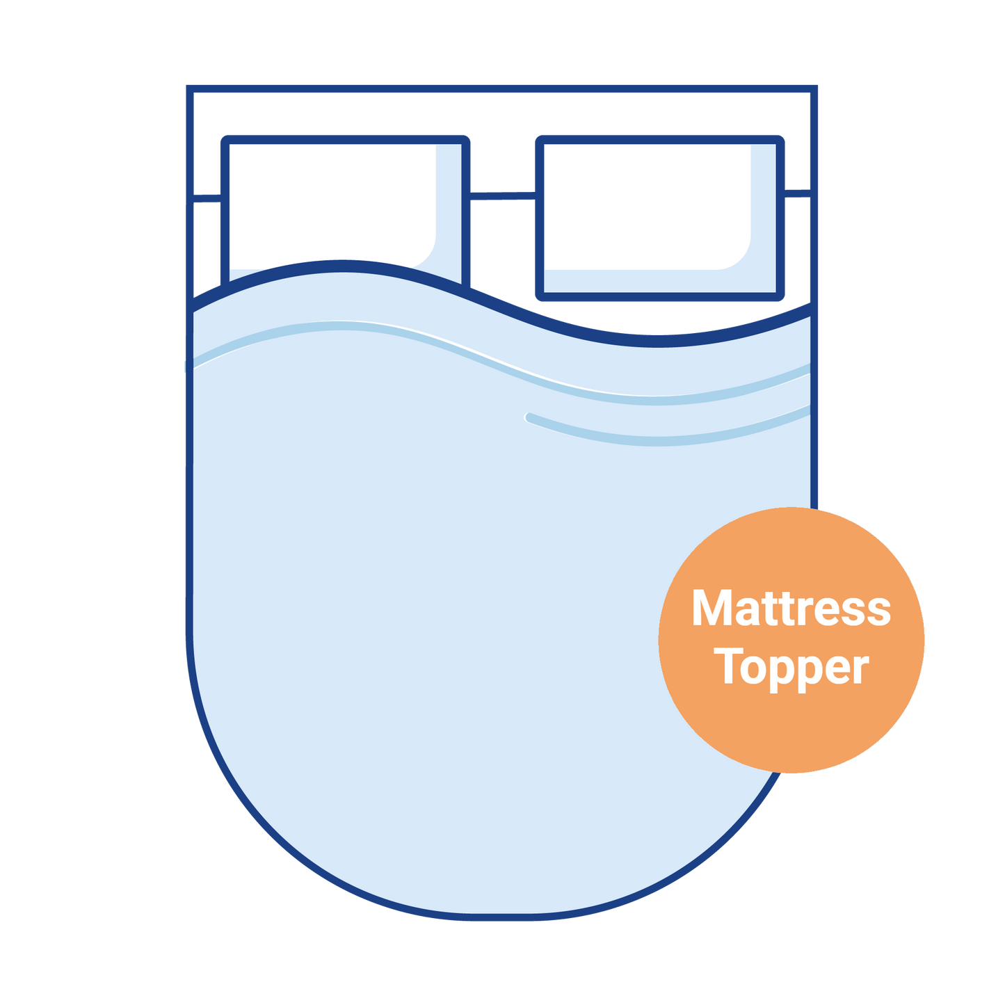 Swift Sprite Major 4 SB: Rear Transverse Double Island Mattress Topper + Loose Bolster